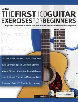 the first 100 guitar exercises for beginners book cover image