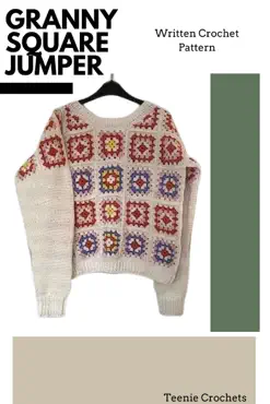 granny square jumper - written crochet pattern book cover image