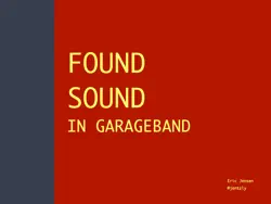 found sounds in garageband book cover image