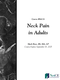 neck pain in adults book cover image