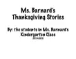 Thanksgiving Class Book synopsis, comments