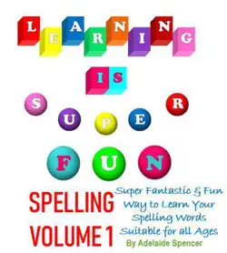 learning is super fun spelling book cover image