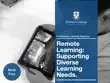 Remote Learning- Supporting Diverse Learning Needs synopsis, comments