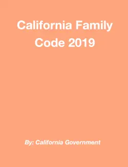 california family code 2019 book cover image