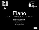 Piano - A Minor and C Major Scales in the Right Hand Lesson e-book