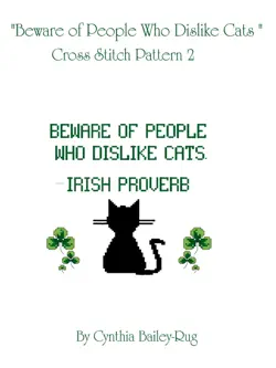 beware of people who dislike cats cross stitch pattern 2 book cover image