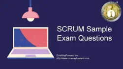 scrum practice exam questions book cover image