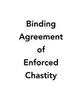Jock Slave Agreement of Enforced Chastity Contract reviews