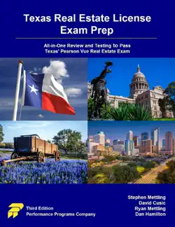 texas real estate license exam prep: all-in-one review and testing to pass texas' pearson vue real estate exam book cover image