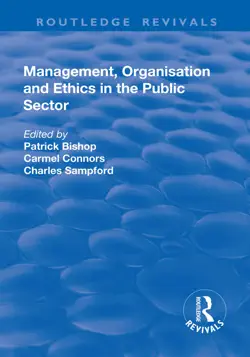management, organisation, and ethics in the public sector book cover image