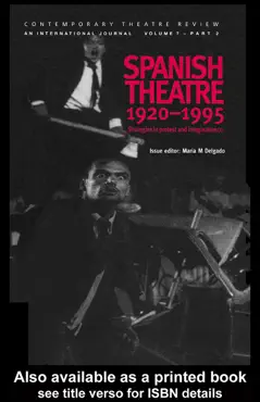spanish theatre 1920-1995 imagen de la portada del libro