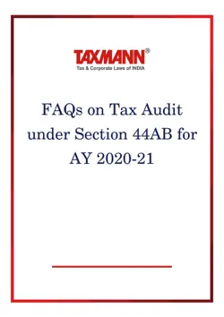 faqs on tax audit under section 44ab for ay 2020-21 book cover image
