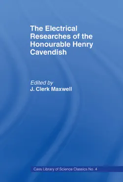 electrical researches of the honorable henry cavendish book cover image