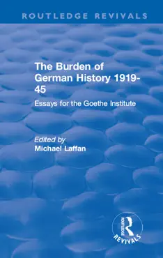 the burden of german history 1919-45 imagen de la portada del libro