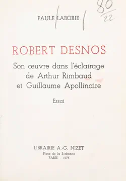 robert desnos book cover image