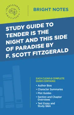 study guide to tender is the night and this side of paradise by f. scott fitzgerald imagen de la portada del libro