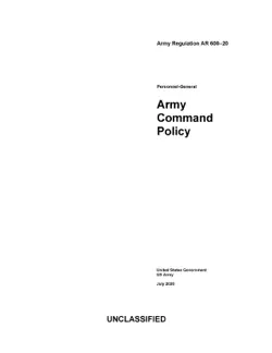 army regulation ar 600-20 army command policy july 2020 book cover image