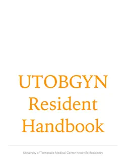 utobgyn resident handbook book cover image