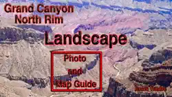 grand canyon north rim landscape photo and map guide book cover image