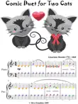 Comic Duet for Two Cats Easy Piano Sheet Music with Colored Notes synopsis, comments