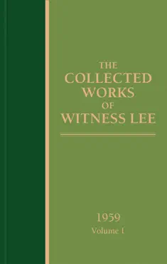 the collected works of witness lee, 1959, volume 1 book cover image