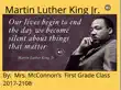 Dr. Martin Luther King Jr. synopsis, comments