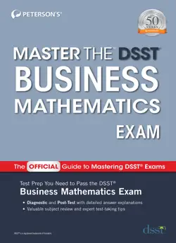 master the dsst business mathematics exam book cover image