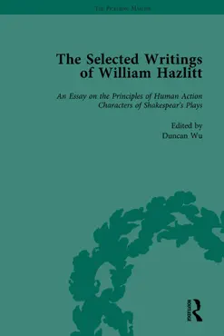 the selected writings of william hazlitt vol 1 book cover image