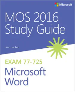 mos 2016 study guide for microsoft word book cover image