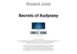 Secrets of Audyssey synopsis, comments
