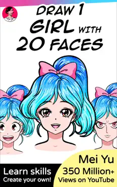 draw 1 girl with 20 faces book cover image