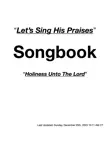 Songbook synopsis, comments