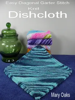 easy diagonal garter stitch knit dishcloth book cover image