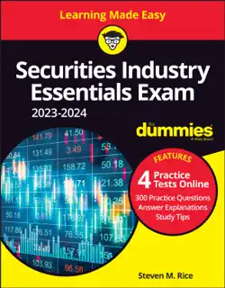 securities industry essentials exam 2023-2024 for dummies with online practice book cover image