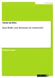Juan Rulfo, una literatura de transición? sinopsis y comentarios