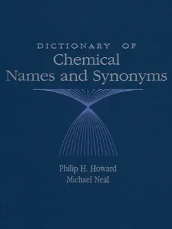 dictionary of chemical names and synonyms book cover image