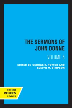 the sermons of john donne, volume v book cover image