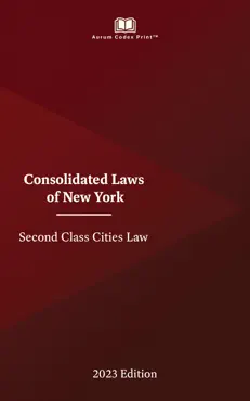 new york second class cities law 2023 edition book cover image