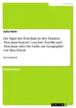 Die Figur des Don Juan in den Dramen 'Don Juan Tenorio' von José Zorrilla und 'Don Juan oder Die Liebe zur Geographie' von Max Frisch sinopsis y comentarios