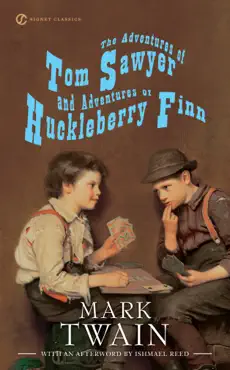 the adventures of tom sawyer and adventures of huckleberry finn book cover image