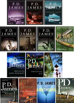 adam dalgliesh series complete by p. d. james: cover her face, a mind to murder, unnatural causes, shroud for a nightingale, the black tower, death of an expert witness, a taste for death, devices and desires, original sin, a certain justice, death in holy orders, the murder room, the lighthouse, the private patient. imagen de la portada del libro