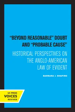 beyond reasonable doubt and probable cause book cover image