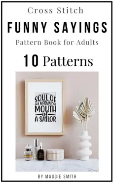 cross stitch funny sayings pattern book for adults book cover image