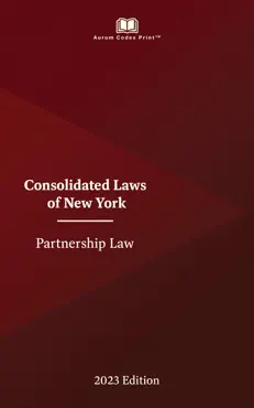 new york partnership law 2023 edition book cover image