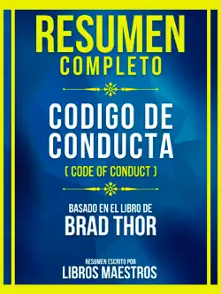 resumen completo - codigo de conducta (code of conduct) - basado en el libro de brad thor imagen de la portada del libro