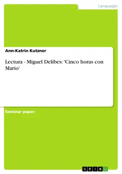 lectura - miguel delibes: 'cinco horas con mario' imagen de la portada del libro