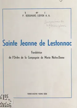 sainte jeanne de lestonnac book cover image