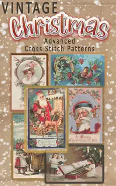 vintage christmas advanced cross stitch patterns book cover image