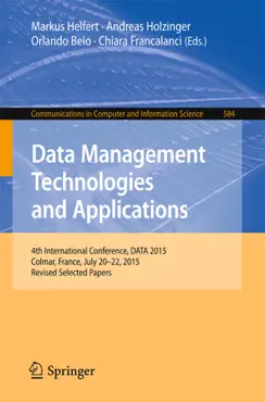 data management technologies and applications book cover image
