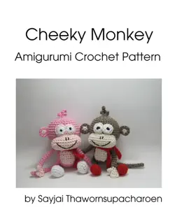 cheeky monkey amigurumi crochet pattern book cover image
